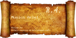 Musics Ariel névjegykártya